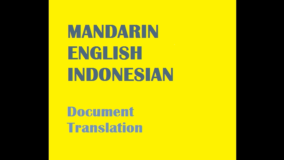 Mandarin English Indonesian Translator