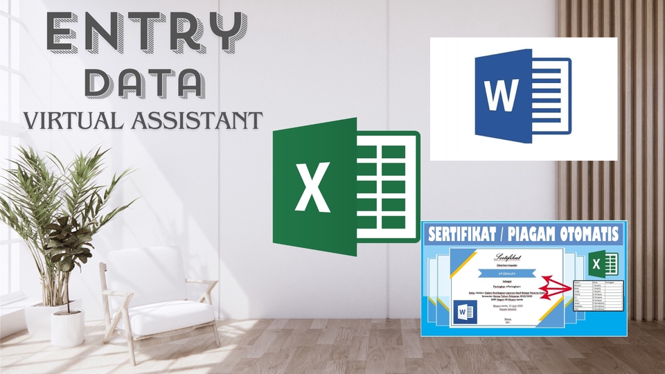 jasa entry data microsoft excel dan pembuatan sertifikat otomatis lewat ...