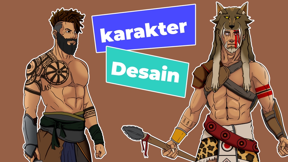 desain karakter untuk game, komik, film, animasi, dll