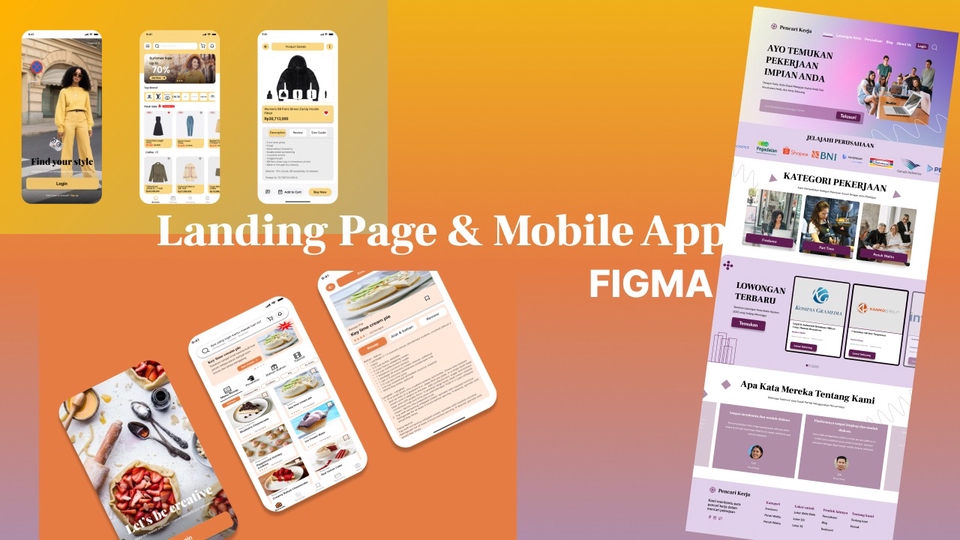 UI/UX Design for Landing Page Web & Mobile Apps