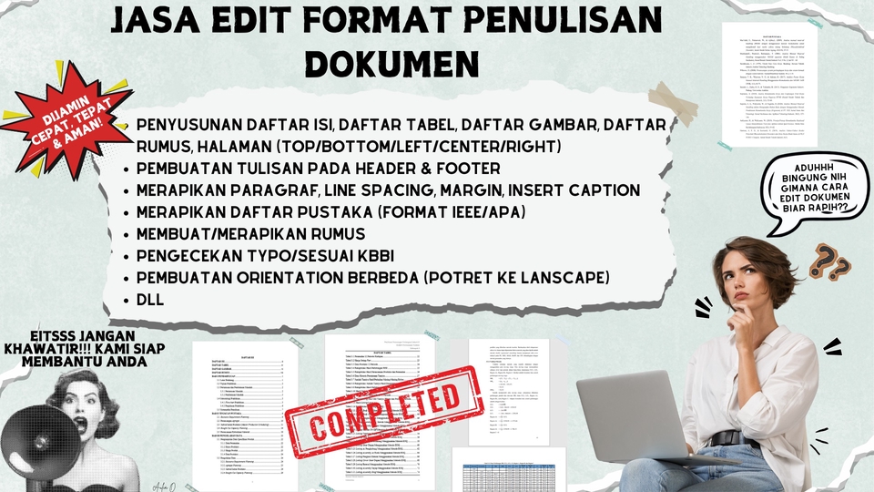 Format Jasae JASA EDIT FORMAT PENULISAN DOKUMEN (SKRIPSI, TESIS, MAKALAH, LAPORAN ...