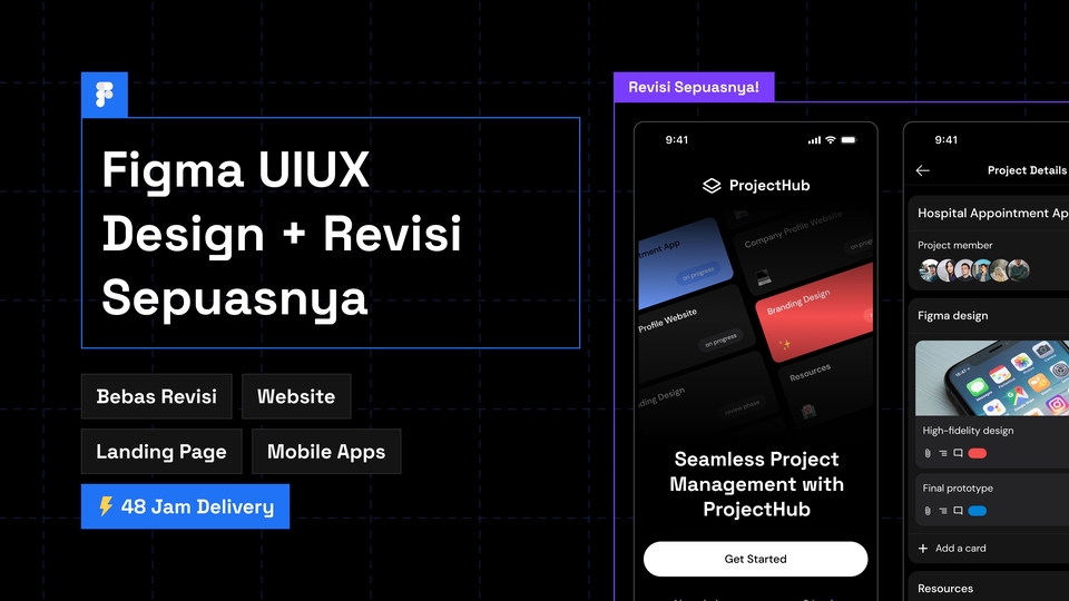UIUX Design Figma + Revisi Sepuasnya