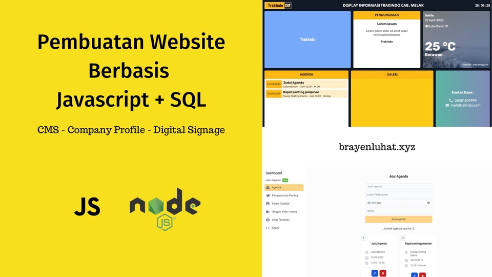 Pembuatan Website Berbasis Javascript + SQL - CMS, Company Profile ...
