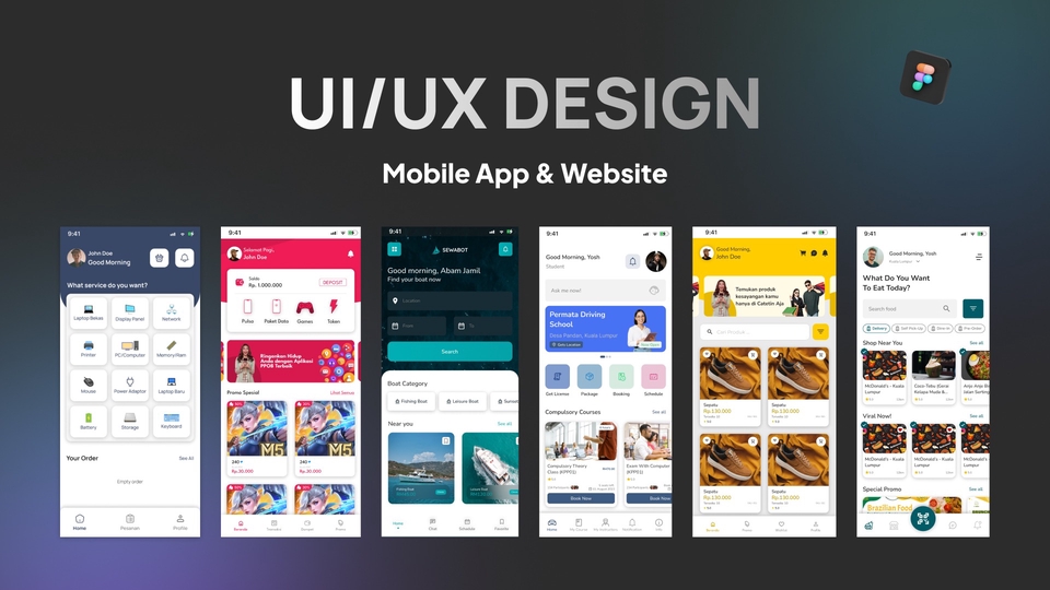 Desain UI/UX untuk Website, Mobile App dan Landing Page