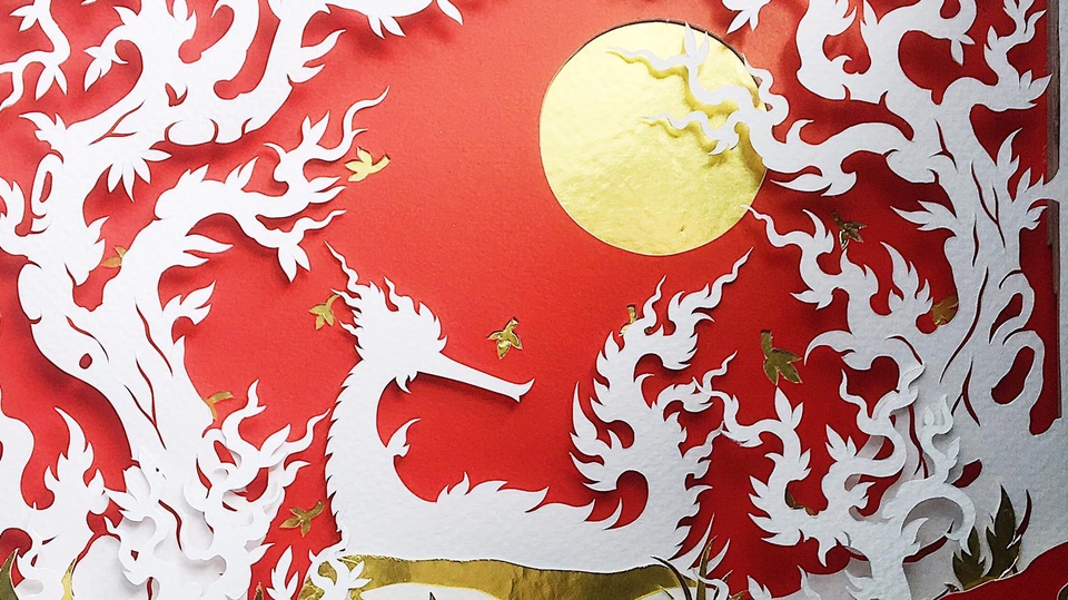 งานกระดาษไทย Thai paper cut