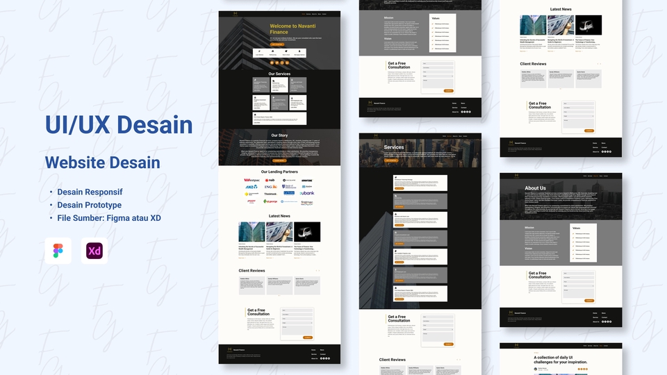 Desain Website UI/UX Profesional dengan Tampilan Modern dan Responsif
