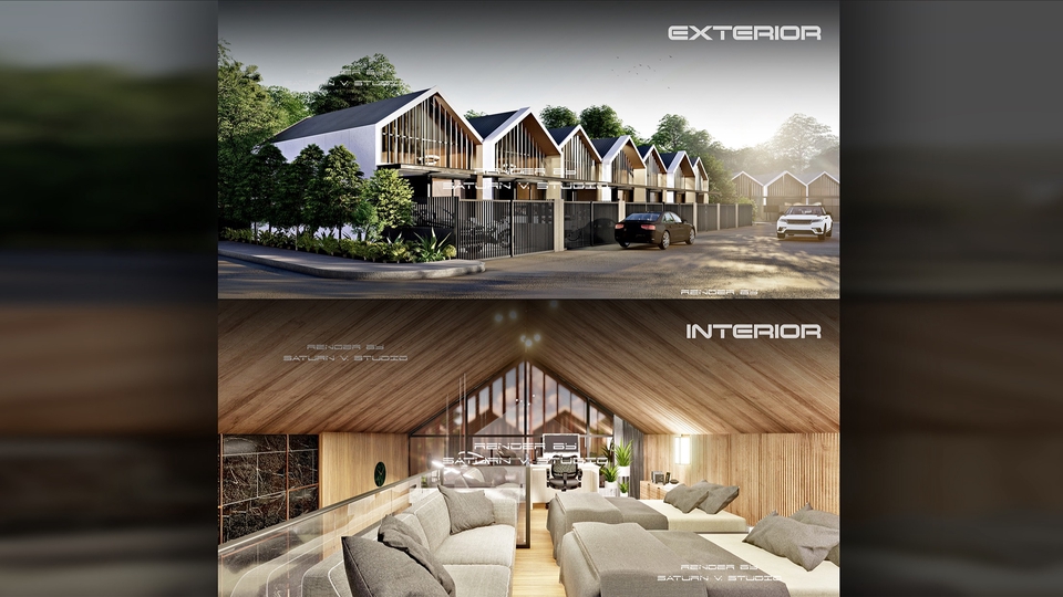 รับออกแบบพร้อมเขียนแบบ งานภายนอก (EXTERIOR) /ภายใน (INTERIOR)