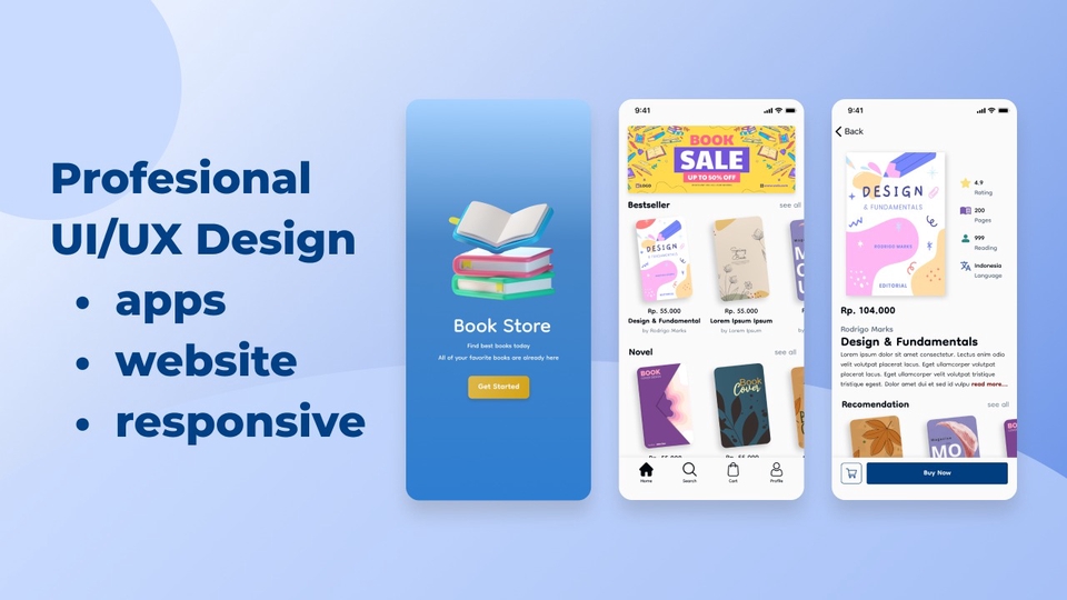 Pembuatan UI/UX Design Mobile Android/iOS & Website