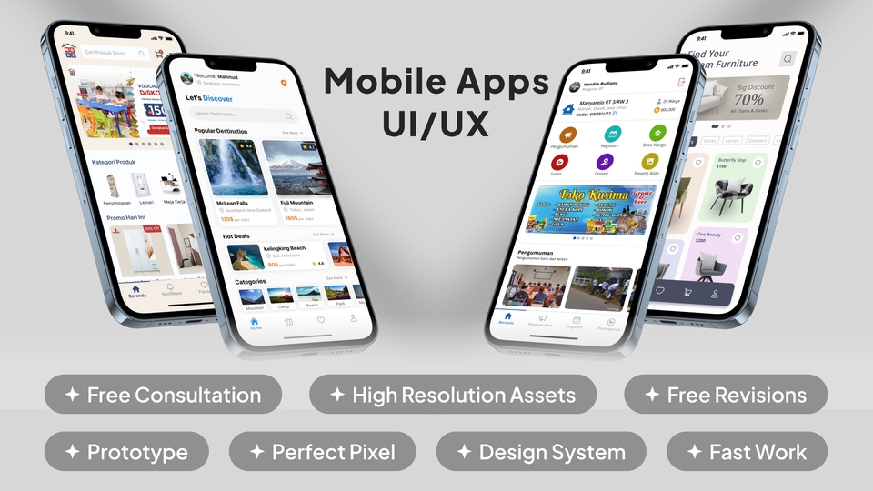 Mobile Apps UI/UX Design Premium Termurah