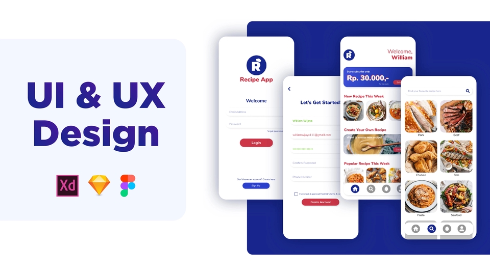 UI/UX Design Prototype for Mobile dan Website