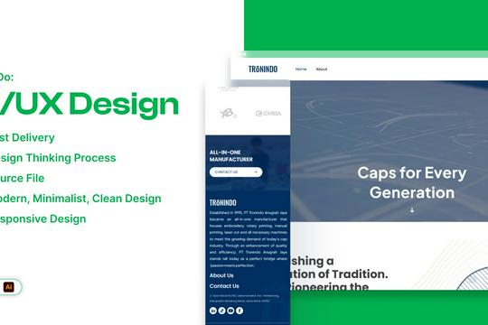 I will make minimalist, modern UI/UX Design