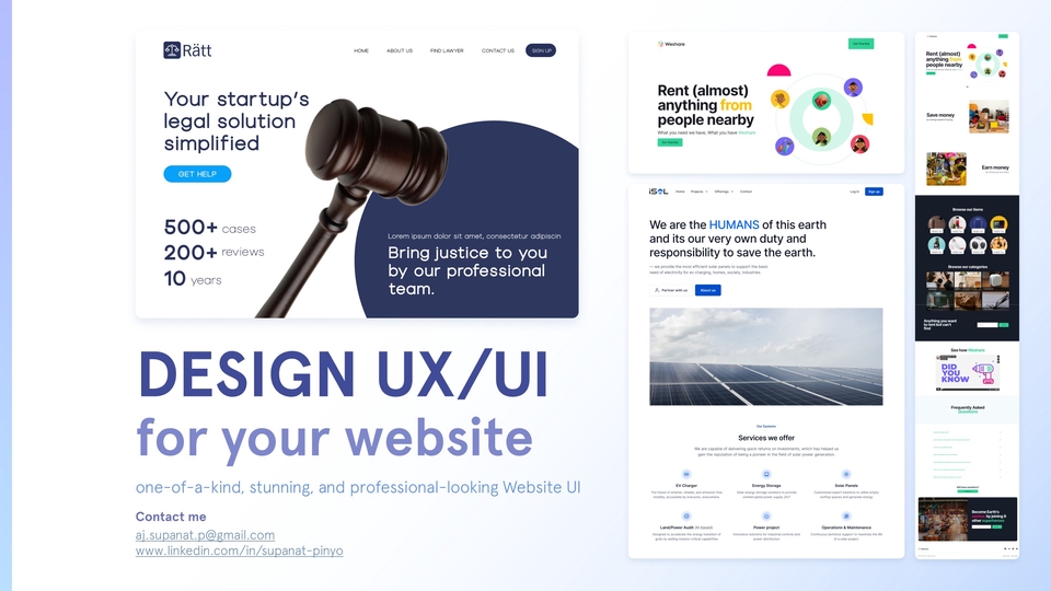 UX/UI Website & landing page | ออกแบบและ re-design เว็บไซต์