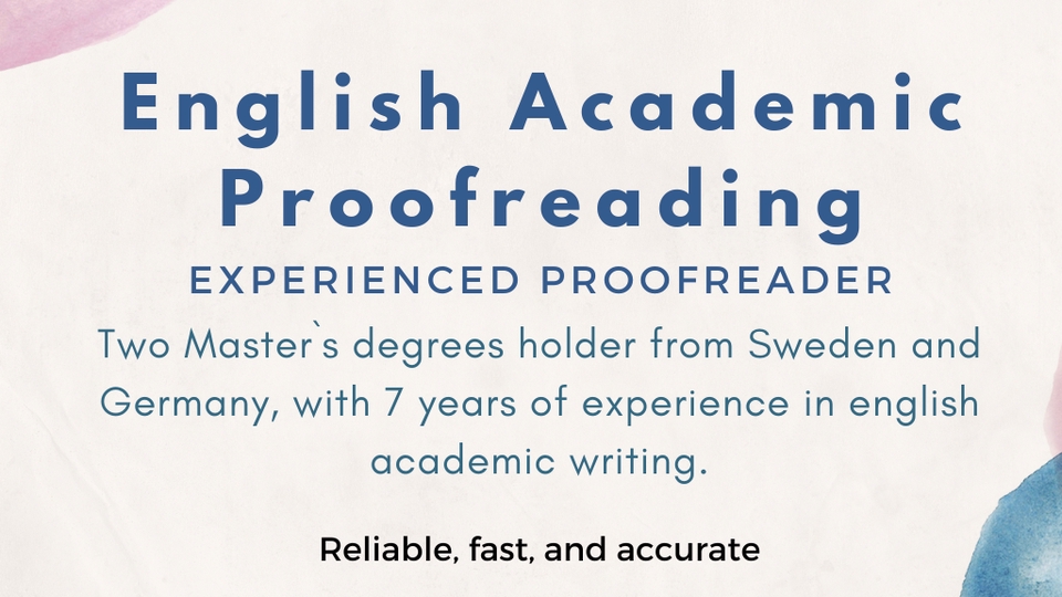 English Academic Proofreading