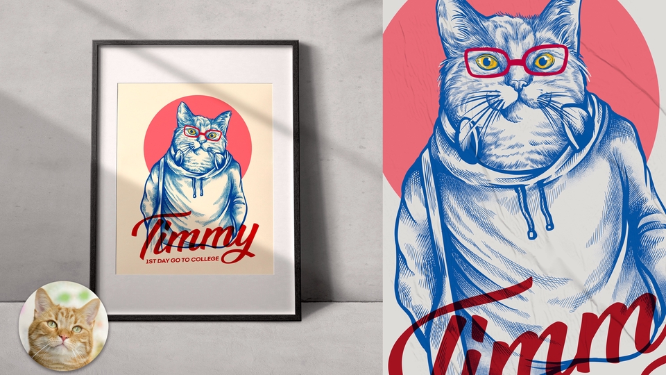 GAMBAR ILUSTRASI HEWAN PELIHARAAN MENJADI KARAKTER KEREN