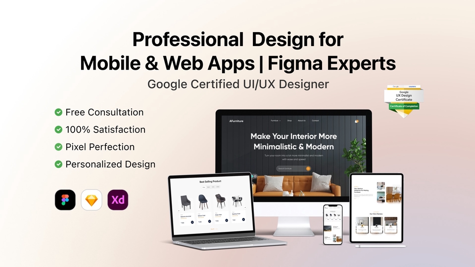Professional UI/UX Design | Web, Mobile App, Landing Page, Dashboard, B2B