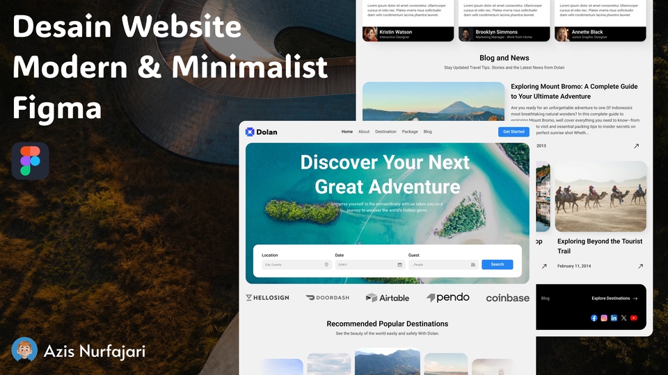 Desain Website Modern & Minimalist Figma