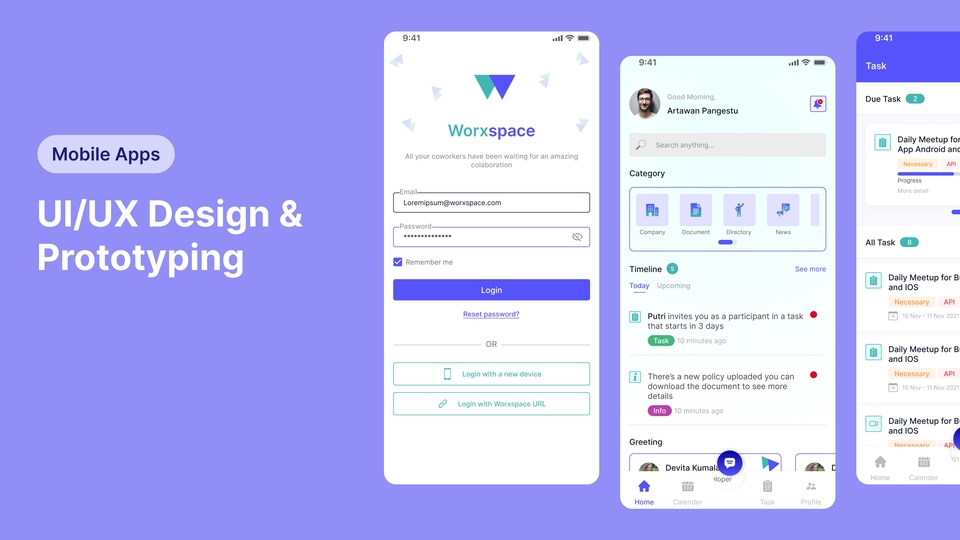 UI/UX Design & Prototyping - Mobile Apps