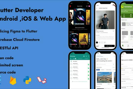 Flutter Developer - Mobile App - Web App