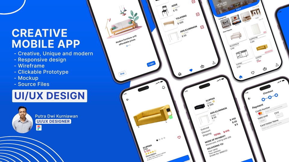 Desain Modern UI/UX Mobile App di Figma