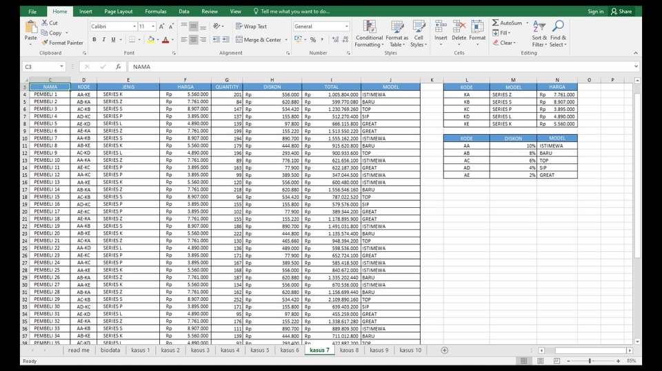 Entry data Excel