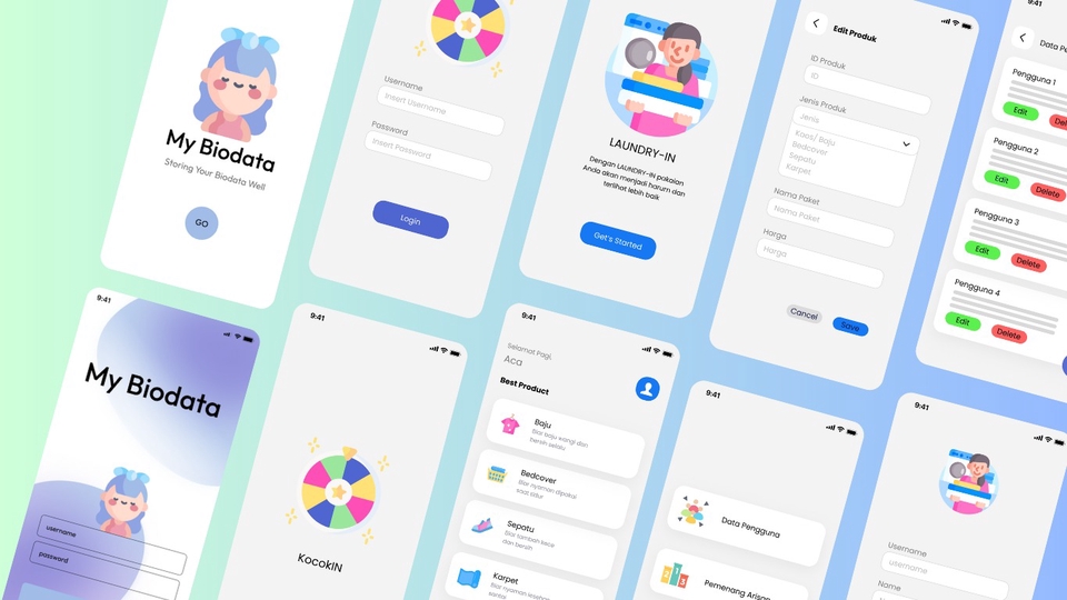 Mockup & UI/UX for mobile and web with Figma