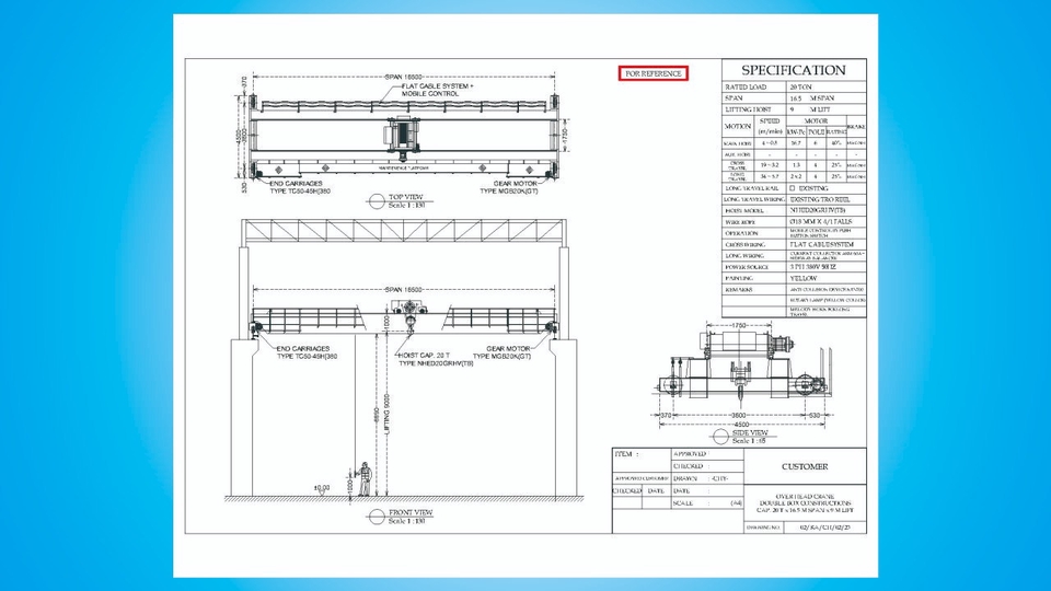 Drawing Hoist Crane