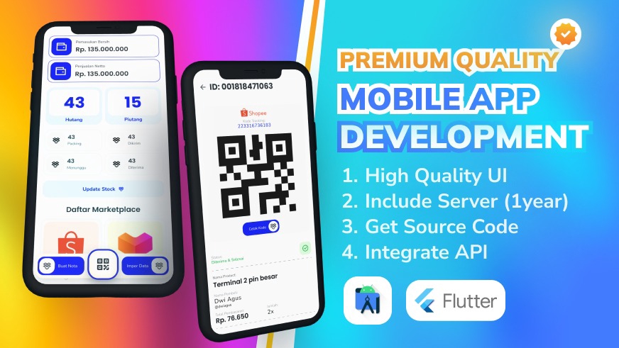Jasa Aplikasi Android (Java/Kotlin/Flutter) Berkualitas