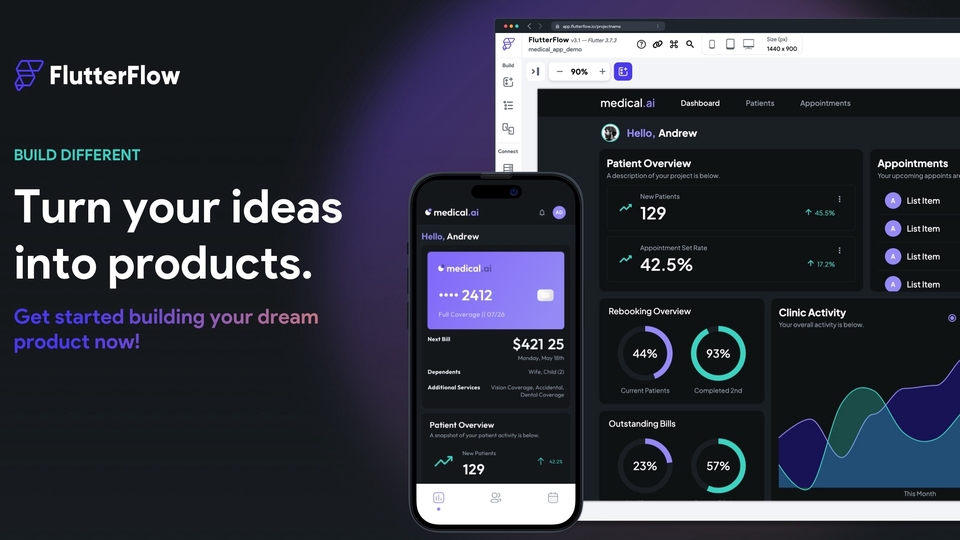 รับสอนตัวต่อตัวการใช้งาน Flutterflow สร้าง Web app , Application
