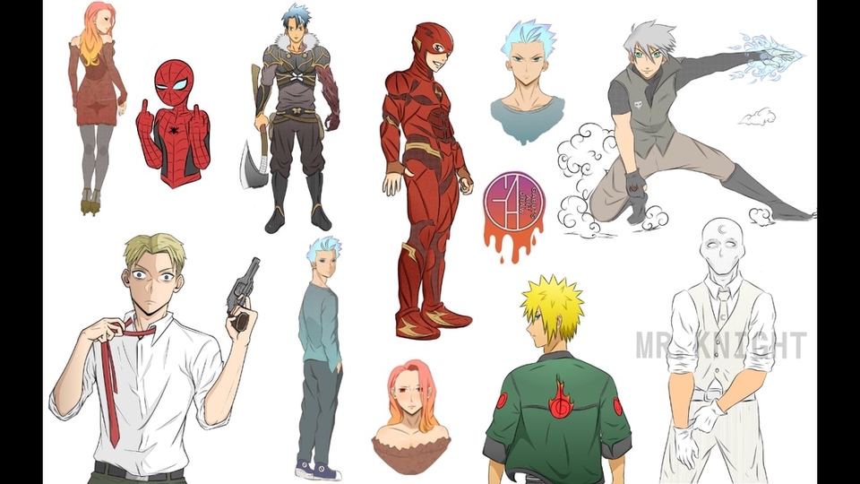 Mendesain karakter ilustrasi anime bebas sesuai yang kalian mau