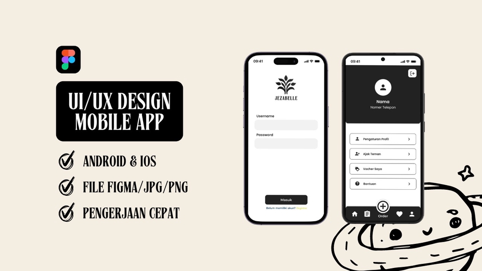 Pembuatan UI/UX Design Mobile App Android & IOS