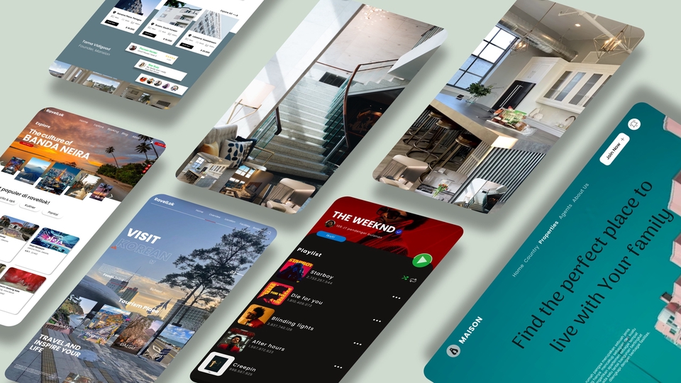 UI/UX Design for landing page, Website and Mobile Apps with Figma