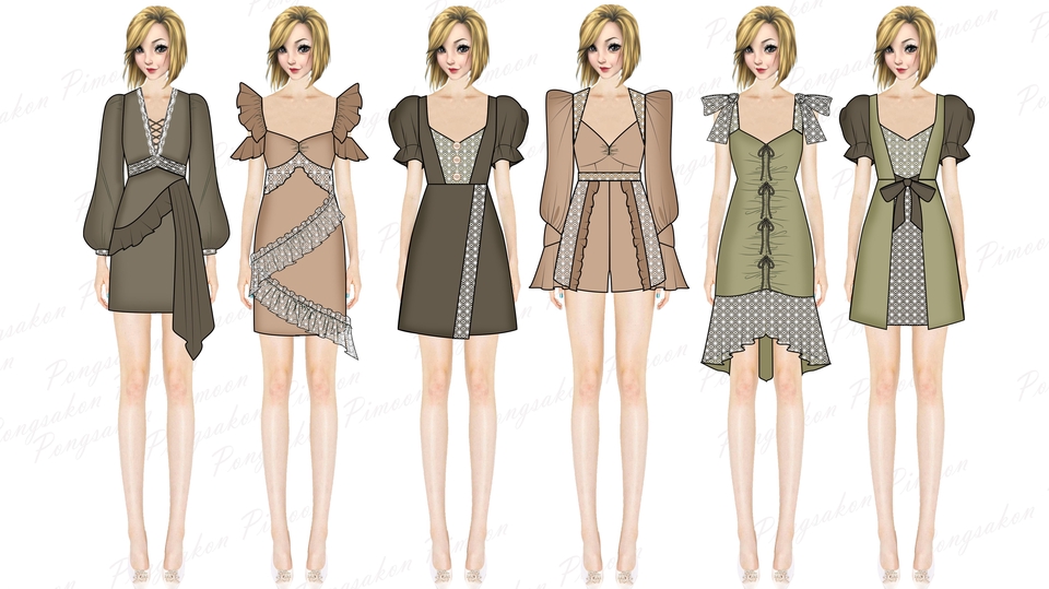 รับออกแบบเสื้อผ้าผู้หญิง-ผู้ชาย ชุดยูนิฟอร์ม และงานลายผ้าต่างๆ