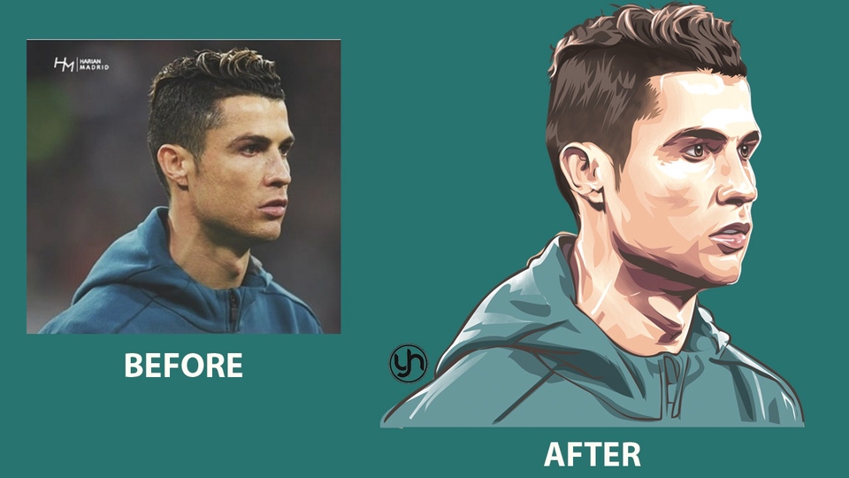 Murah! Design vector photo Potrait