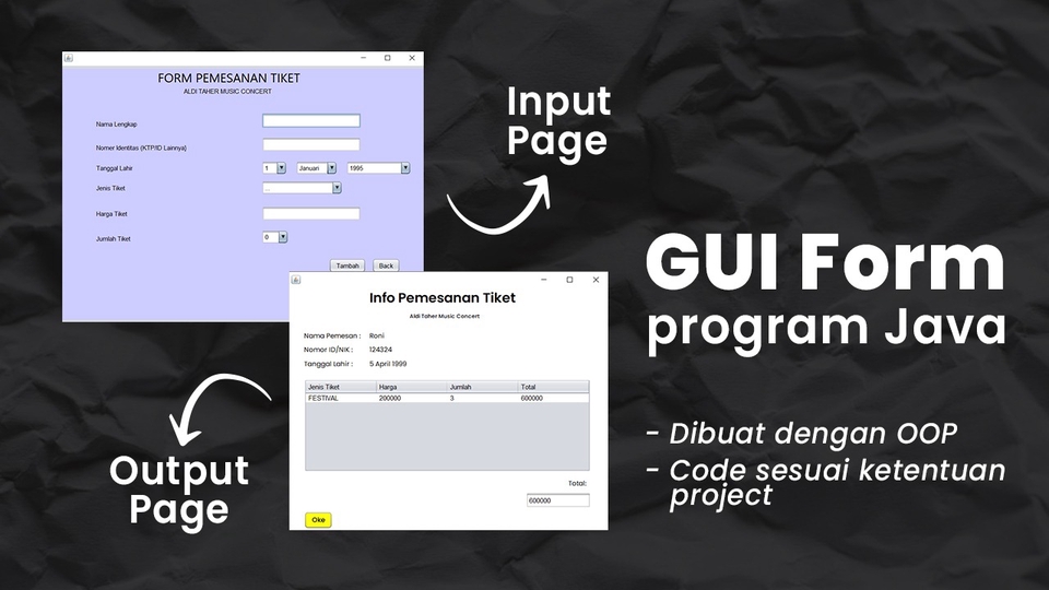 Pembuatan GUI Form Java Untuk Kebutuhan Tugas Kuliah