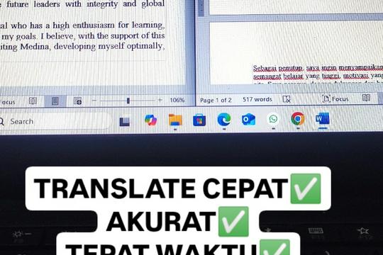 Document Translator For All Language dan Jasa copy paste
