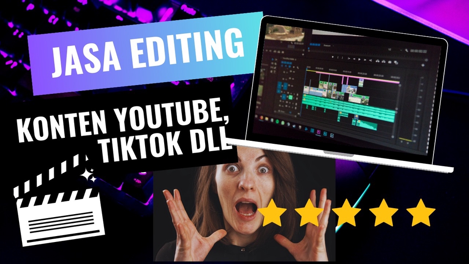 Video Editing Konten Youtube Tiktok Rells Dll