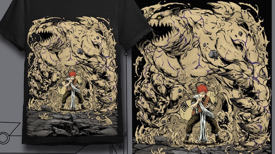 DESAIN KAOS ILUSTRASI ARTWORK DAN FANART ANIME