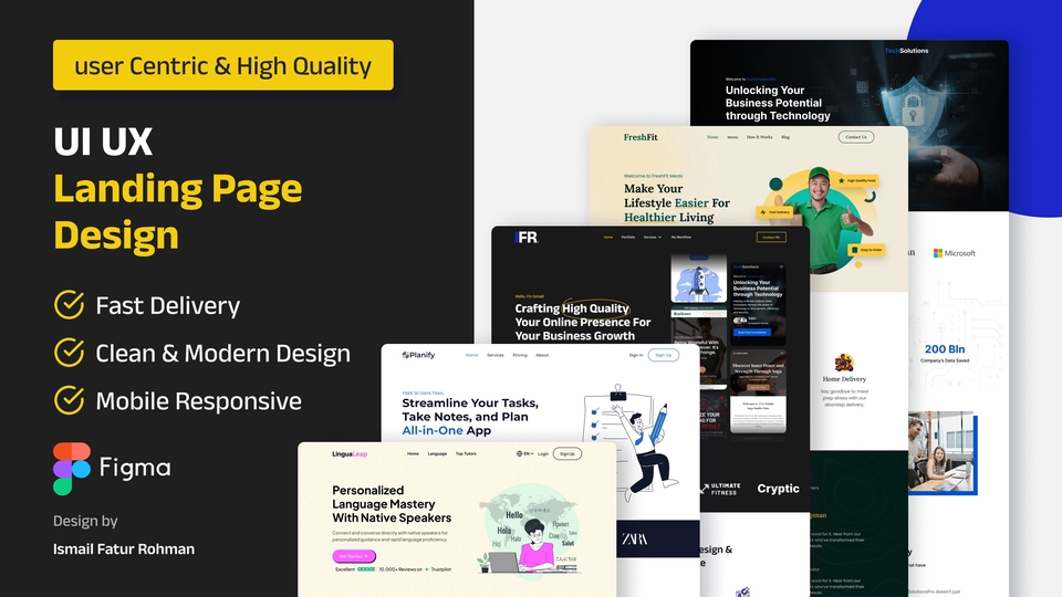 Jasa UI UX Design landing page FIGMA