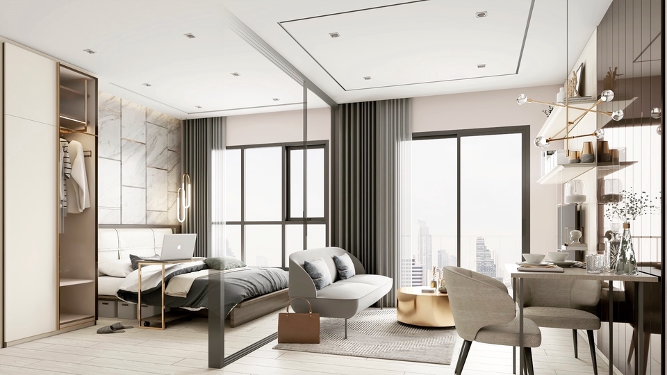 รับออกแบบทำภาพ 3D Perspective บ้าน, คอนโด, Furniture Built-in และเขียน ...