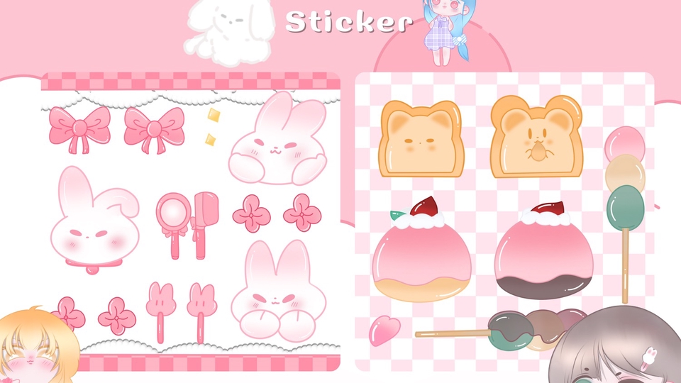 รับออกแบบสติ๊กเกอร์น่ารักๆตามสั่งค่ะ