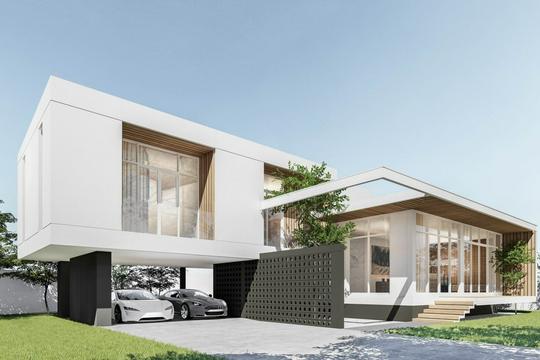 งานออกแบบบ้านสไตล์โมเดิร์น