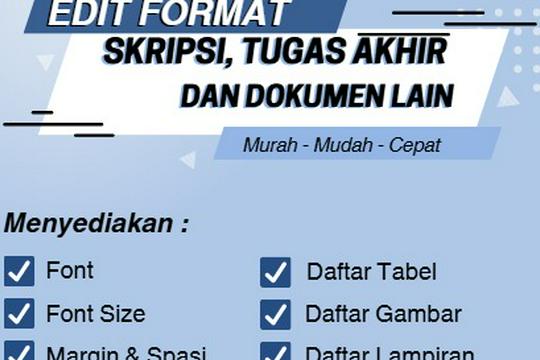 Format Jasae Jasa edit format dokumen | SKRIPSI MAKALAH PROPOSAL TESIS TUGAS AKHIR DLL