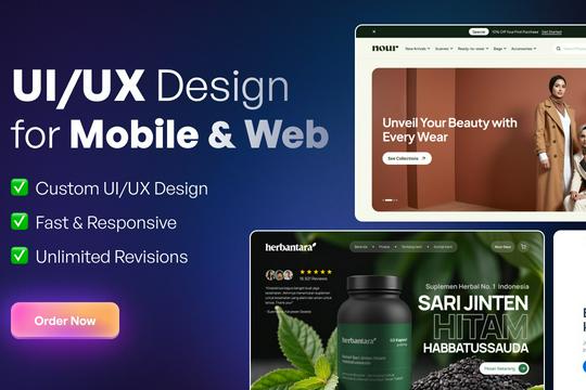 Desain UI/UX Professional Modern Website untuk bisnis dan brand kamu