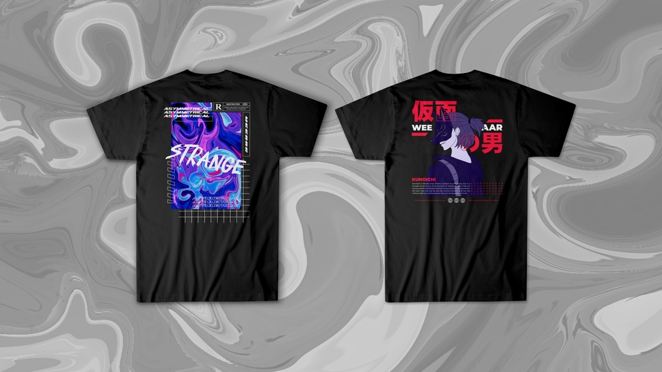 Desain kaos premium dengan model Anime/Kartun sesuai keinginan anda