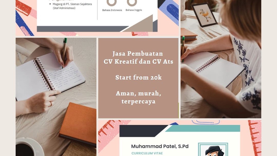 Jasa Pembuatan dan Desain CV (CV Ats/CV Kreatif)