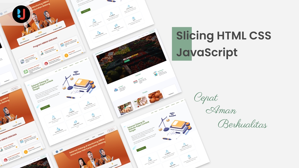 Slicing desain ke HTML, CSS, Javascript
