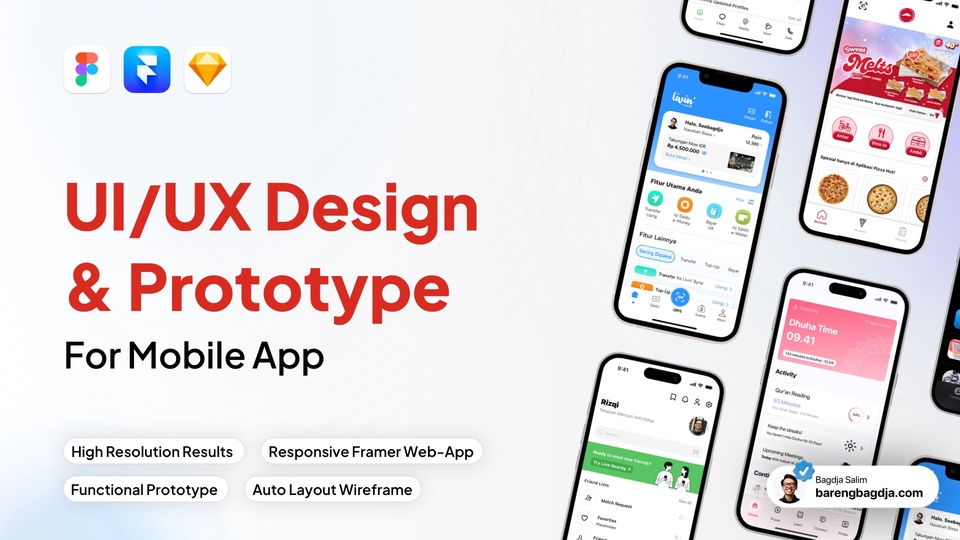 Prototipe Ui Jasa Desain UI/UX & Prototipe Aplikasi Mobile dengan Figma dan Framer