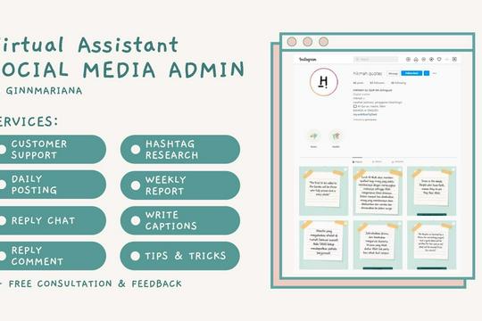 Admin Social Media (FREE 5 Hashtag)