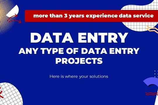 DATA ENTRY ANY TYPE PROJECTS