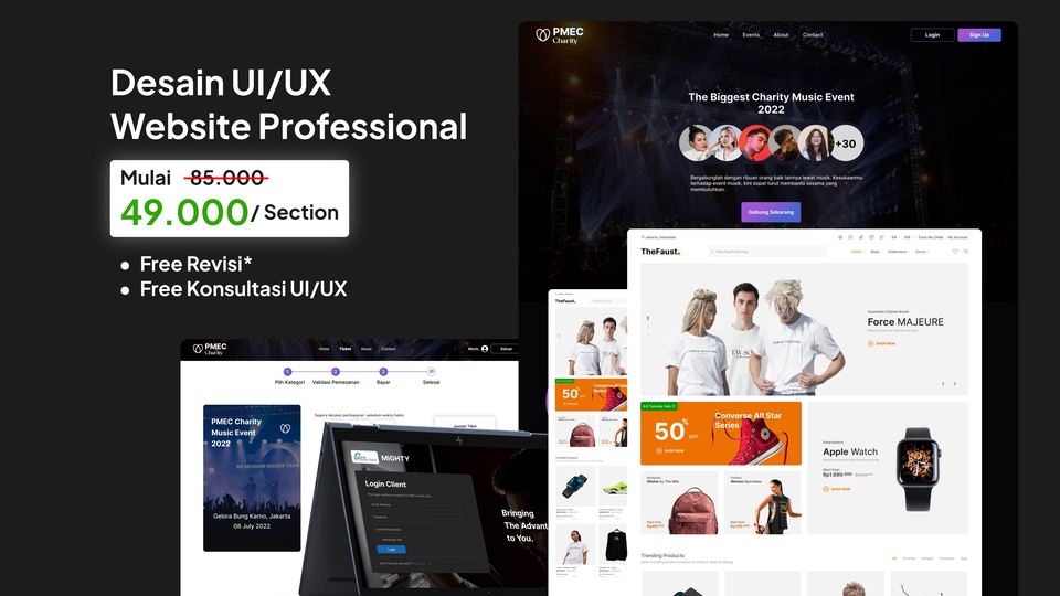Pro UI/UX Design for Website (Landing Page/Company Profile/Dashboard)